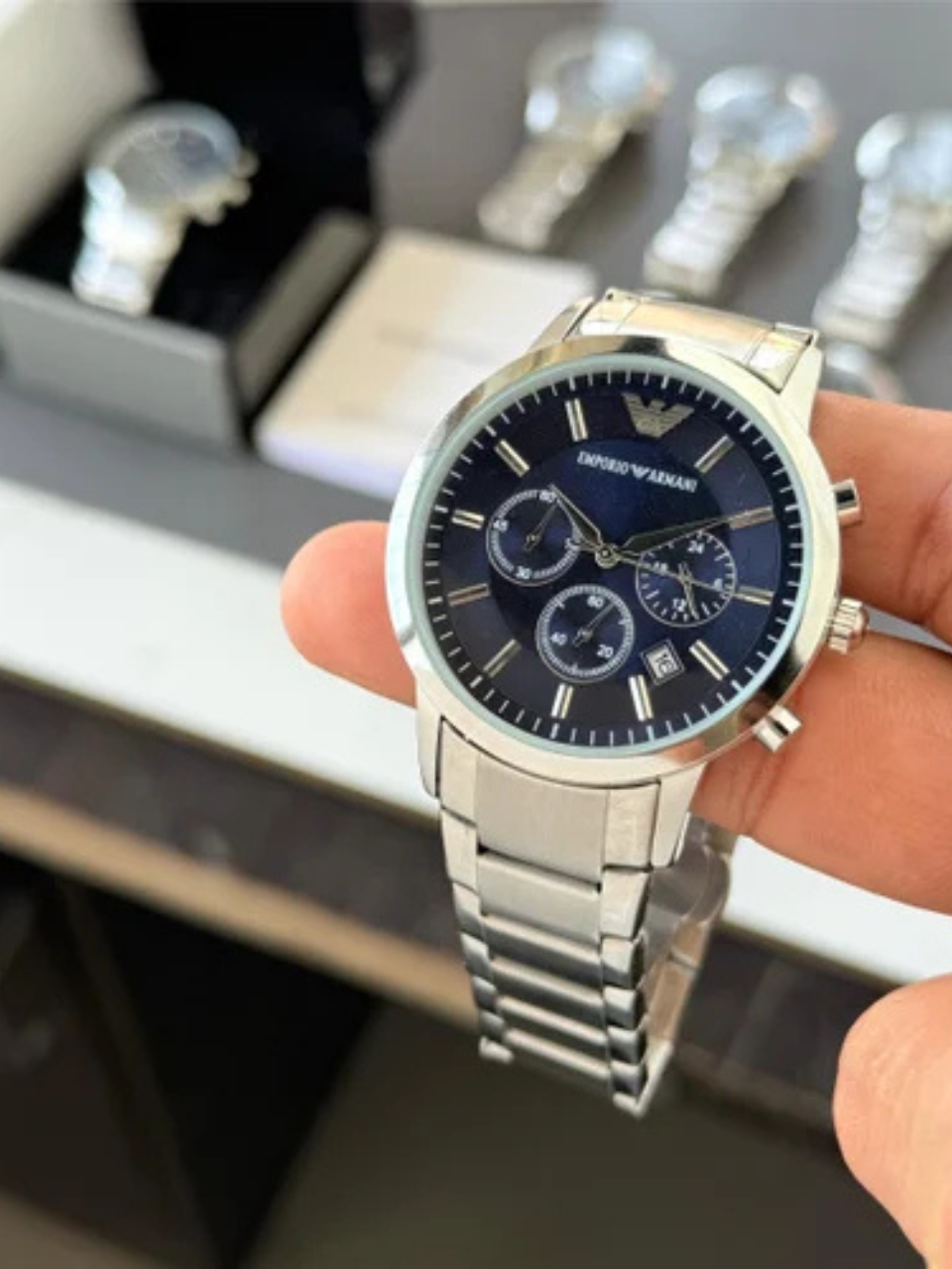 Emporio Armani silver watch - Image 2