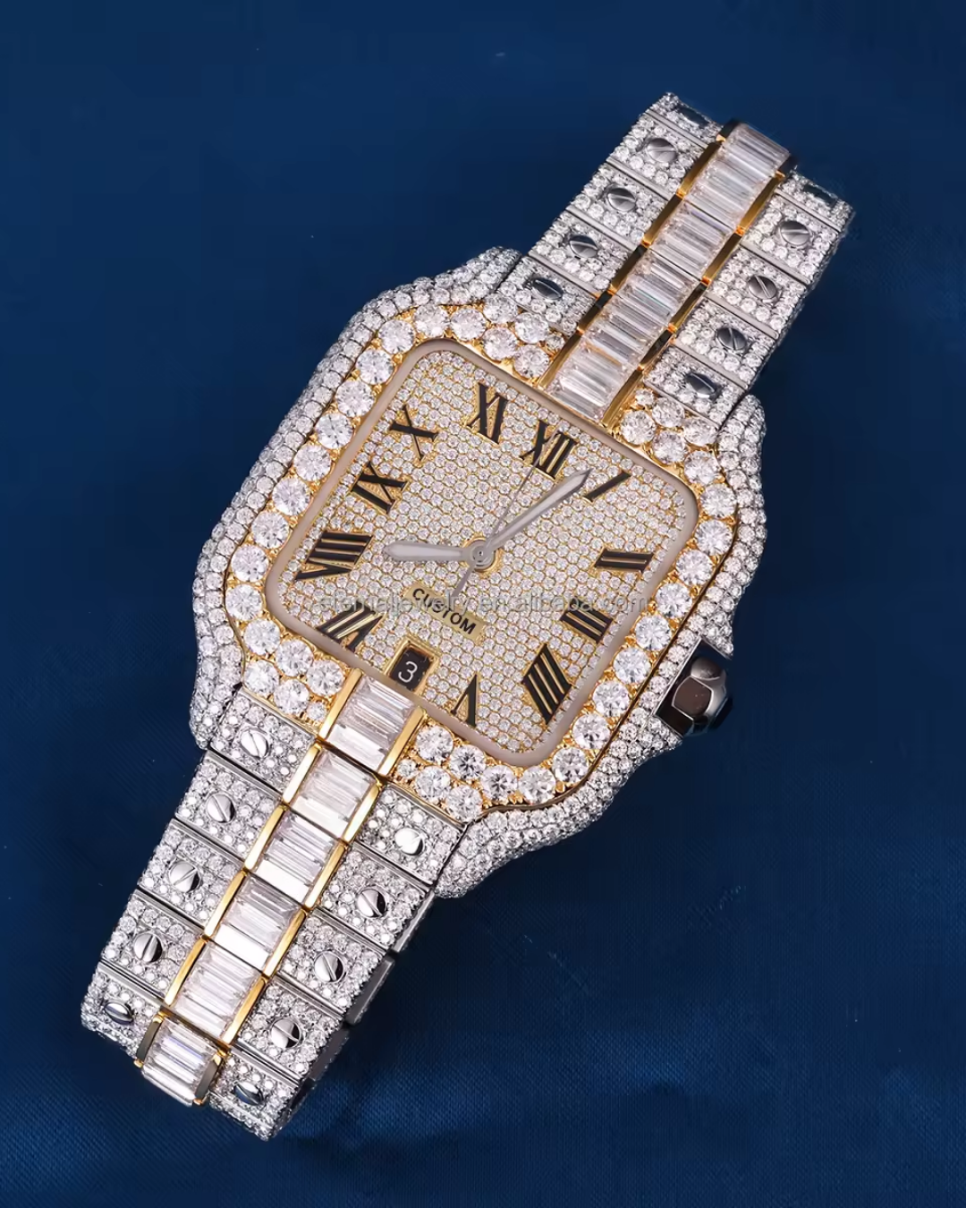 Royal Elite Full Diamond Iced-Out Luxury Watch