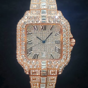 Rose Gold Full Iced-Out Premium Diamond Watch