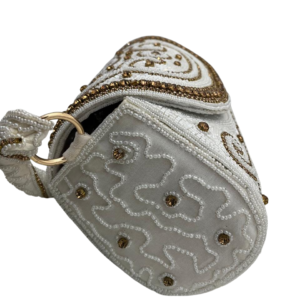 Embroidered beaded women clutch bag