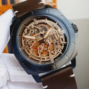 Fossil Automatic Skeleton Brown Leather Watch for Men GetGenie