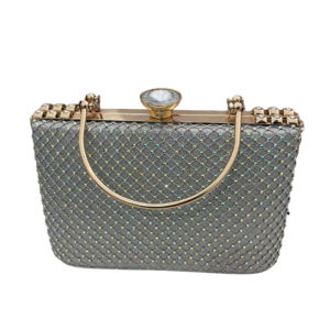 Designer Diamond-Studded Evening Clutch