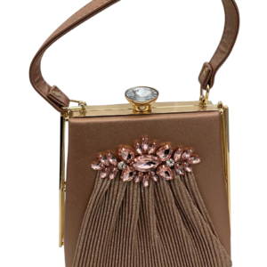 Designer Pink Crystal Embellished Handbag