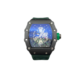 Richard Mille–style skeleton Green & Black Dial watch
