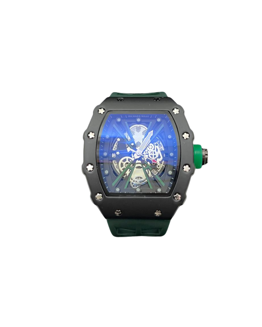 Richard Mille–style skeleton Green & Black Dial watch