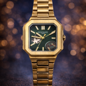 Patek Philippe luxury-inspired gold plated wrist watch